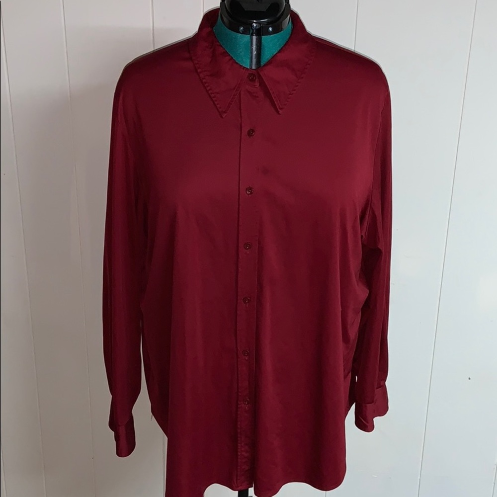 Lane Bryant Crimson button down shirt
